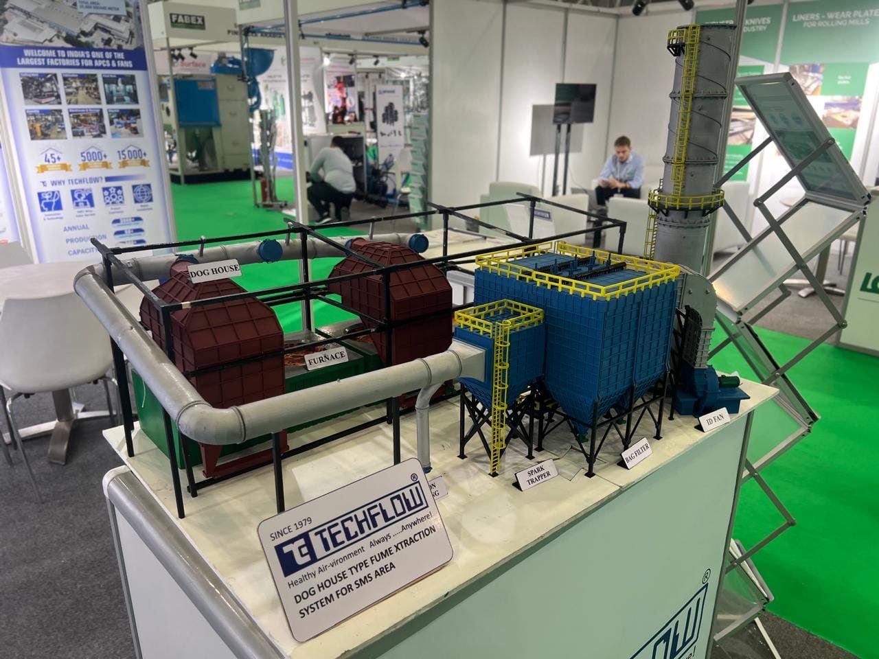 3D Printed Industrial Silo Plant Scale Model